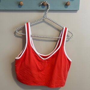 Aerie Red and White Sports Bra xxl recharge least support